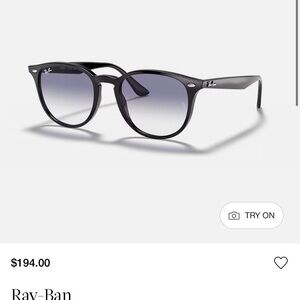 Ray-Ban Black Frame Sunglasses with Gray Gradient Lenses